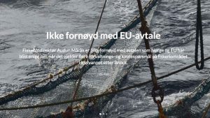 Den nye fiskeriaftale mellem Norge og EU, der skulle løse flere kvote- og forvaltningsspørgsmål efter Brexit, møder kritik fra norske fiskere, som ikke mener, at den er til Norges fordel. foto snapshot fiskebat.no