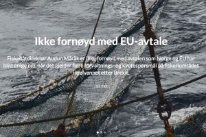 Den nye fiskeriaftale mellem Norge og EU, der skulle løse flere kvote- og forvaltningsspørgsmål efter Brexit, møder kritik fra norske fiskere, som ikke mener, at den er til Norges fordel. foto snapshot fiskebat.no