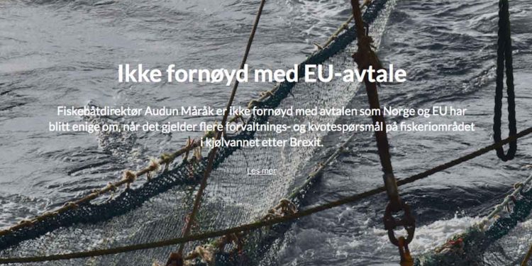 Den nye fiskeriaftale mellem Norge og EU, der skulle løse flere kvote- og forvaltningsspørgsmål efter Brexit, møder kritik fra norske fiskere, som ikke mener, at den er til Norges fordel. foto snapshot fiskebat.no