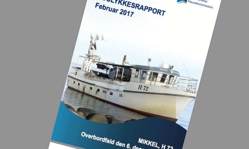 Read more about the article Søulykkesrapport om overbordfald fra fiskeskibet MIKKEL