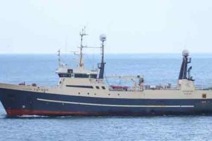 Trawleren Steintór landede i ugen en last på 90.000 pund hvoraf det meste som var i lasten var hellefisk. foto: Kiran J