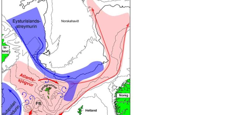Det er de varmere havstrømme der kan være den mulige årsag til færre torsk og kuller ved Færøerne. foto: Havstovan