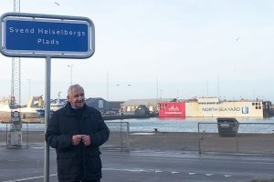 'Svend Heiselbergs Plads' blev indviet lige før jul på Hanstholm Havn