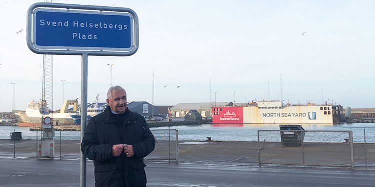 'Svend Heiselbergs Plads' blev indviet lige før jul på Hanstholm Havn