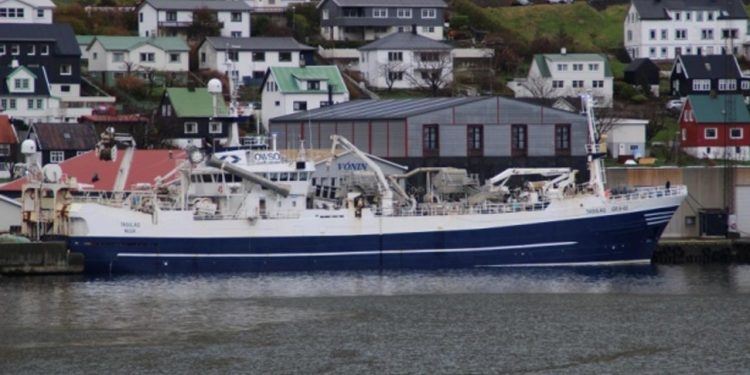 den grønlandske trawler Tasilaq landede blåhvilling til Havsbrun i Fuglefjord