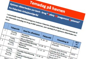 Lær at bruge »SMS systemet« fra Fiskeriets Arbejdsmiljøråd  ill.: SMS Temadag på havnen - FA.dk