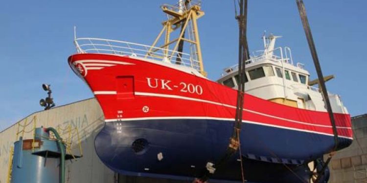 Hollandsk bomtrawler søsat i Polen. Foto: UK-200 Hendrik Sr Yrk