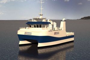 Norske Vard har fået ordre på nyt servicefartøj til havbrug  foto: Servicefartøj  designet af Marine Design