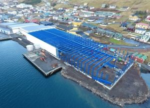 Verdens største pelagiske fiskefabrik bygges på Færøerne   Foto: byggeriet - Vardin - Skaginn 3X