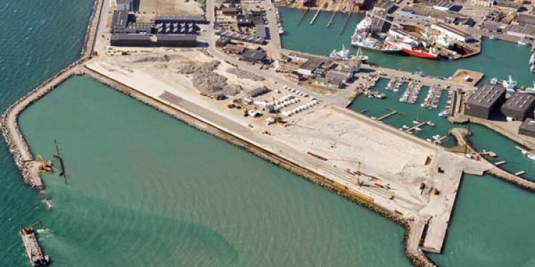 Nye og gamle kunder etablerer sig på nyt havneareal.  Foto: Skagen Havns nye erhvervsareal ved Vesthavnen - Skagen Havn