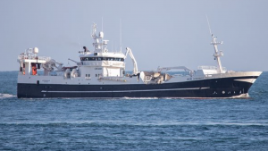 Trawleren Vestmenningur landede i sidste uge en last på 400 tons sild til Vestmanna Seafood foto: Kiran J 