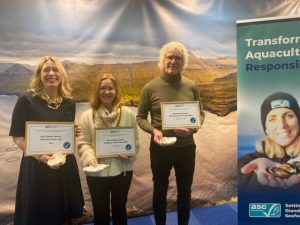 Den første ASC Nordic Awards blev afholdt onsdag den 22. januar 2025 under Nordic Seafood Summit i Göteborg, Sverige. Priserne hylder ASC-certificerede partnere i Norden, der har gjort en særlig indsats for ansvarligt fiskeopdræt og bæredygtighed i fiskeindustrien. foto: ASC