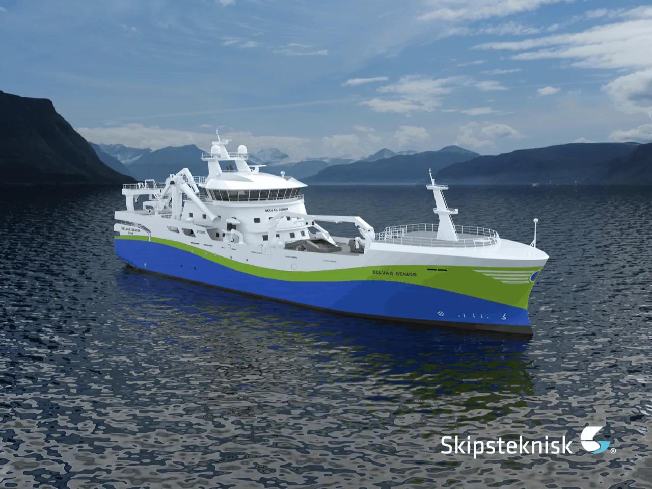 Norsk værft leverer første miljøvenlige LNG-trawler til norsk reder - foto: skibstekniske