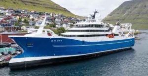 Også det andet fartøj i flåden, **Christian í Grótinum**, havde et nogenlunde fornuftigt år og stod for landinger til en værdi af 171,5 millioner kroner.  foto: Sverri Egholm 