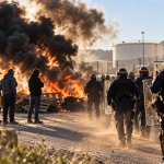 Fiskernes blokader i Frontignan, Nice, Sète og Fos-sur-Mer har fået den franske regering til at hæve brændstofstøtten fra cirka 1,87 til 2,61 kroner pr. liter. Men protesterne handler om langt mere end diesel: Middelhavsfiskerne kræver også færre EU-restriktioner, betaling af udestående støtte, flere havdage og en mere rimelig fordeling af kvoten på blåfinnet tun foto: fiskerforum.dk AI