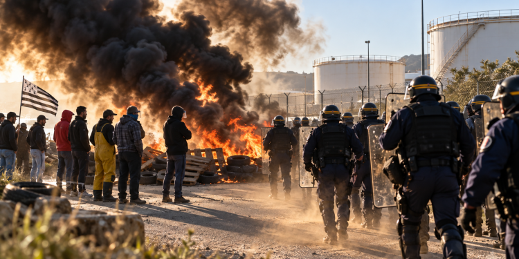 Fiskernes blokader i Frontignan, Nice, Sète og Fos-sur-Mer har fået den franske regering til at hæve brændstofstøtten fra cirka 1,87 til 2,61 kroner pr. liter. Men protesterne handler om langt mere end diesel: Middelhavsfiskerne kræver også færre EU-restriktioner, betaling af udestående støtte, flere havdage og en mere rimelig fordeling af kvoten på blåfinnet tun foto: fiskerforum.dk AI