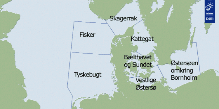 DMI`s farvandsudsigter har holdt flyttedag.  foto: DMI`s farvandskort - DMI