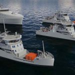 Forsvarsministeriet har officielt underskrevet kontrakten på Søværnets nye kombinerede havmiljø- og minelægningsfartøjer. Skibene skal bygges i et tæt samarbejde mellem blandt andre Karstensens Skibsværft og Hvide Sande Shipyard. De første stålplader er allerede skåret, og de topmoderne krigsskibe forventes at stikke til søs i 2029. foto. Forsvaret