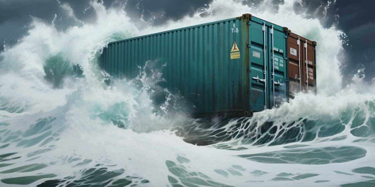 Mærsk begynder bjærgning af tabte containere i Jammerbugten foto. Maersk