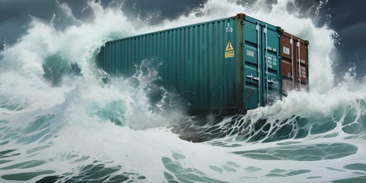 46 containere tabt i havet og driver land i Skagerak