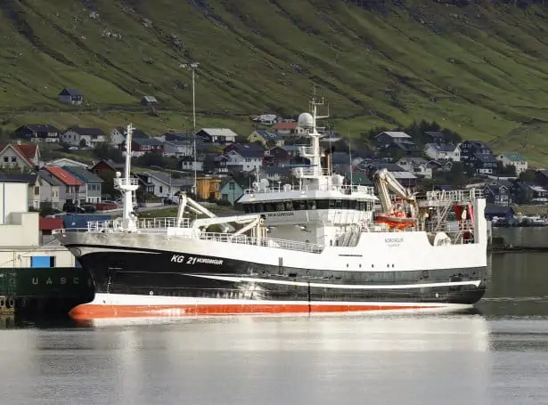 Det samme gjorde **Norðingur**, der landede 600 tons makrel til Faroe Pelagic foto: Kiran J