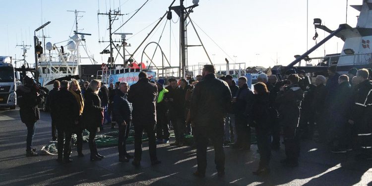 Fiskerne protesterede også i Strandby