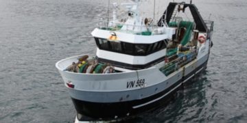 I Tórshavn landede den mindre trawler Skálafossur 18 tons fisk