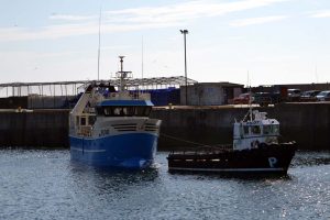 færøsk trawler lander blandet fisk