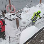 Snevejrets kræfter tog Hanstholm på sengen. Foto : Hanstholm Redningsstation