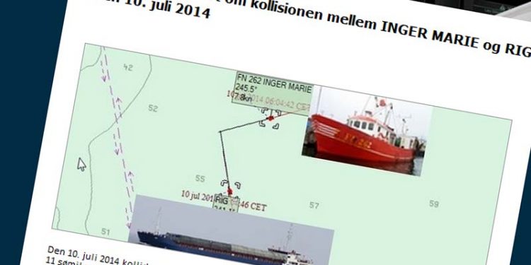 Søulykkesrapport om kollisionen der kostede en dansk fisker livet.  Ill.: Søulykkesrapporten - Havarikommissionen