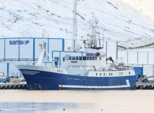 I Kollefjord landede Linefartøjet **Stapin** i sidste uge en last på 215,5 tons. Foto. KiranJ