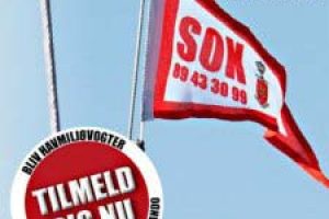 SOKs STOP OLIEN-kampagne runder 15.000 medlemmer . Logo: SOK