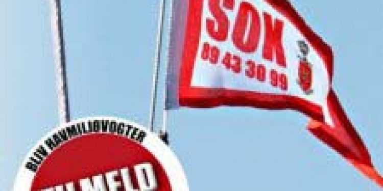 SOKs STOP OLIEN-kampagne runder 15.000 medlemmer . Logo: SOK