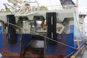 Færøsk producent har givet trawlskovlteknologien et løft  foto: »Svend C« med Tornado trawldoors