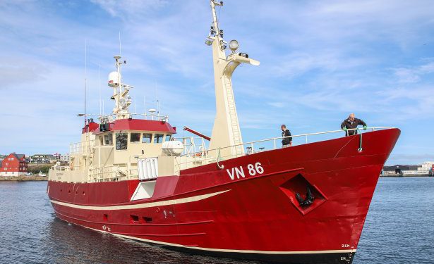 I Tórshavn landede garnskibet Túgvusteinur i sidste uge en last på 21,5 tons havtaske. foto: KiranJ