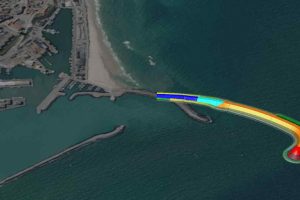 Visualisering af forlængelse af Vestmolen. foto: HIrtshals Havn