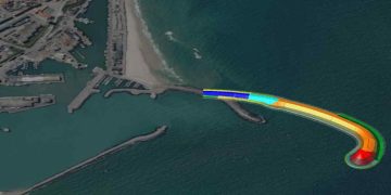 Visualisering af forlængelse af Vestmolen. foto: HIrtshals Havn